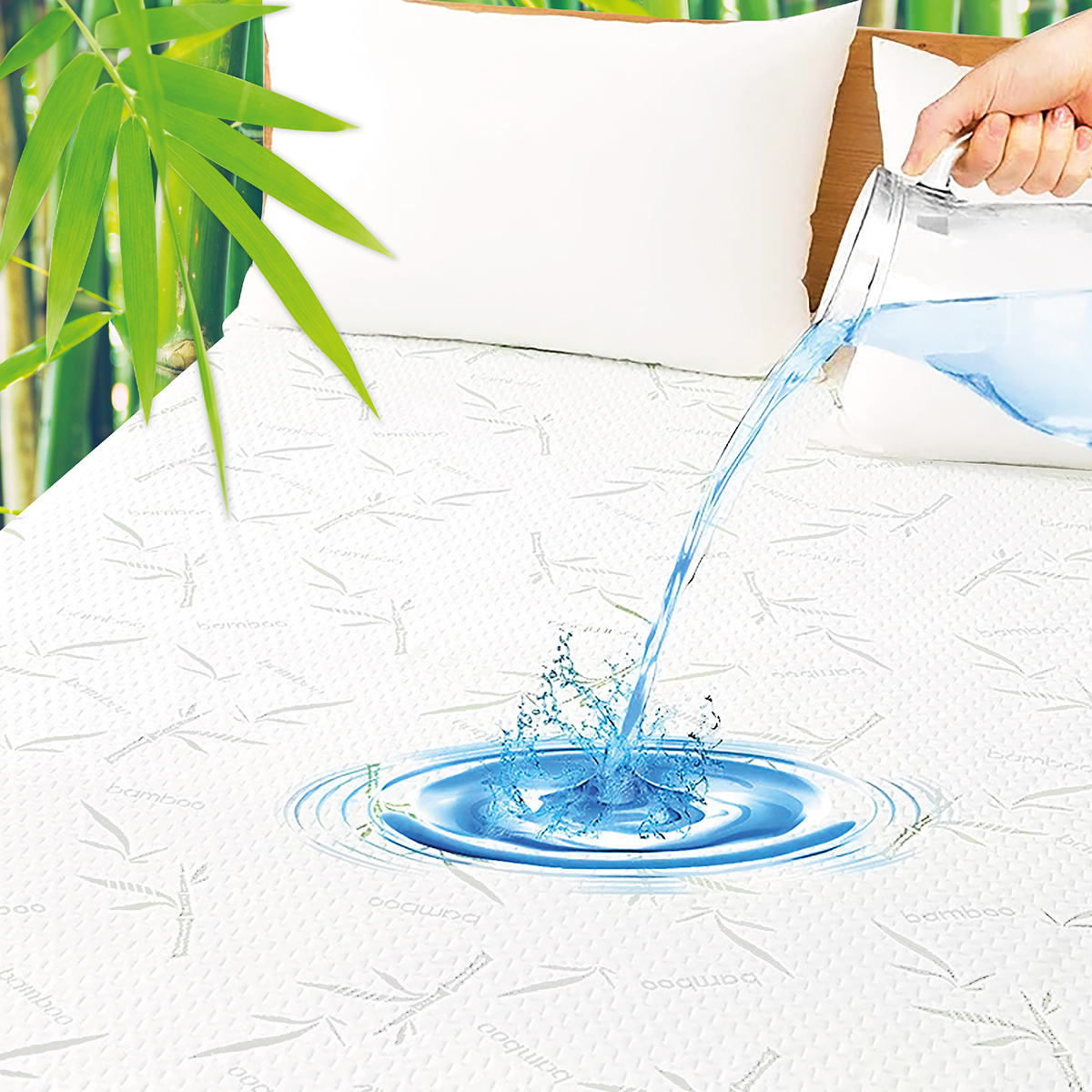 Homely - Cubre Colchon Bambu Cobertor Impermeable Varios Tamaños