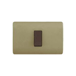 Schneider - Interruptor Simple Dorado/Café Genesis