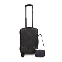 Nautica - Pack Maleta Cabina S (10 Kg) Amsterdam Negro + Bandolera Diana Negro
