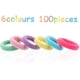 thumbnail image 2 of 100 piezas de gomas para el pelo para bebés, niñas y niños pequeños, bandas elásticas suaves para el pelo, minicoleteros, bandas para el pelo sin costuras para bebés., 2 of 7