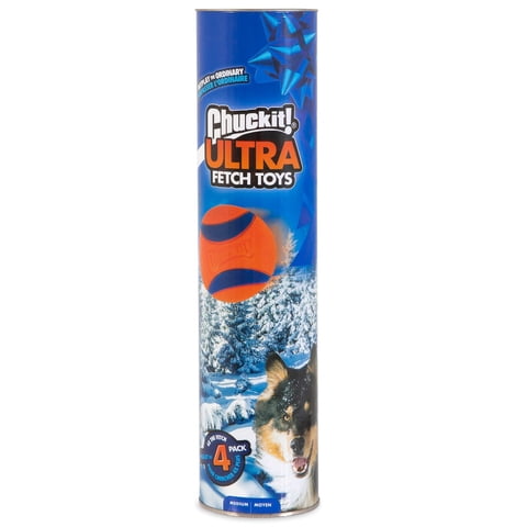 Pelotas Para Perro Chuckit! Ultra De Caucho Paquete De 4 Para Perros Medianos