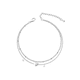 thumbnail image 2 of Tobillera Plateada Con Circonitas y Dije Corazon, 2 of 5