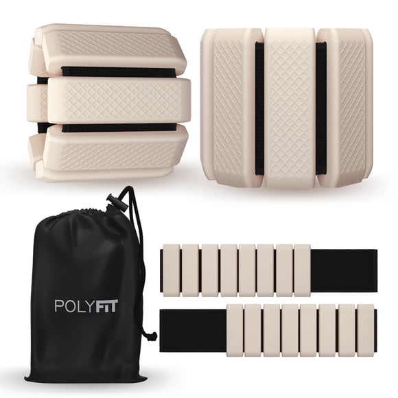 Pesas de muñeca y tobillo Polyfit de 1,1 kg, 1 par para mujeres y hombres