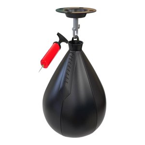 Ioensy - Boxeo Speed Pear Ball Bolsa De Velocidad De Perforación Giratoria Para Fitness Adultos Sparring Negro