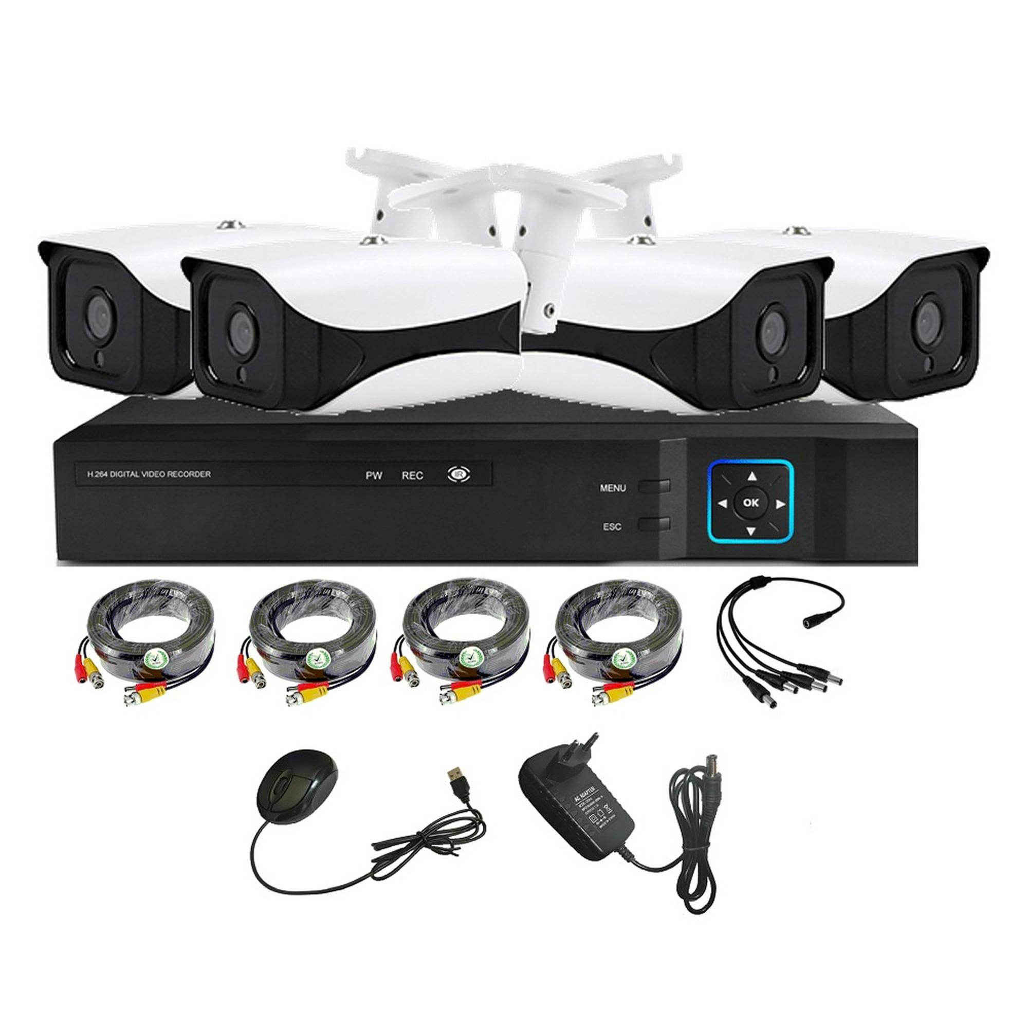 Vipa - Kit 4 Cámaras De Seguridad Exterior Hd 1mp - E49l