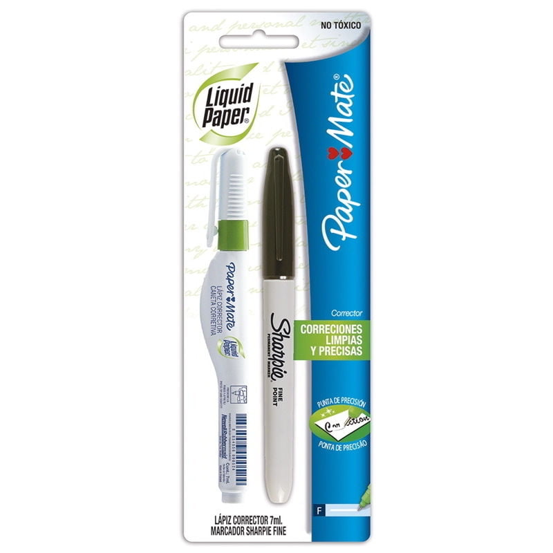Lapiz Corrector + 1 Sharpie 1 Un Paper Mate