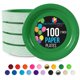 thumbnail image 1 of Platos de papel Exquisite Party Solids, verde esmeralda, 7 pulgadas, 100 unidades, 1 of 9