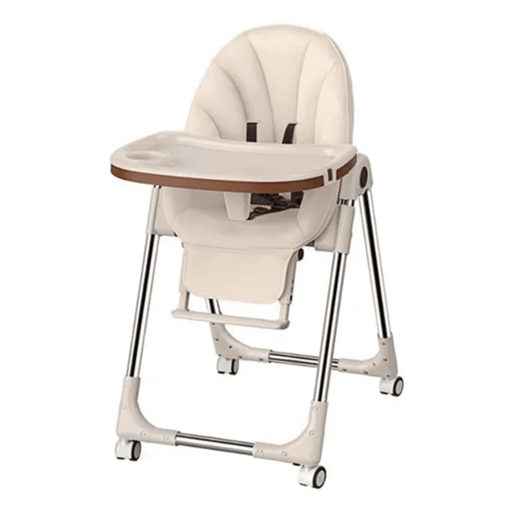 Genérico - Silla Comer Regulable Ecocuero Celeste M.o.