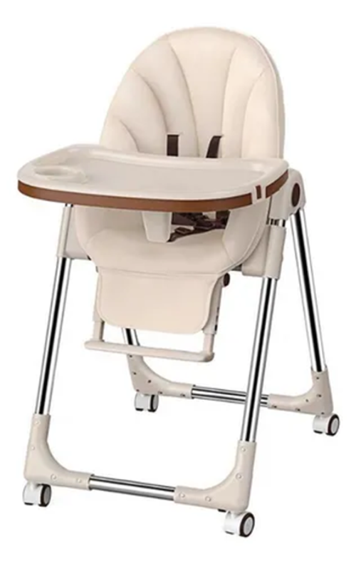 Genérico - Silla Comer Regulable Ecocuero Celeste M.O.