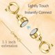 thumbnail image 3 of Magnetic Necklace Clasps and Closures with Double Spring Ring, 3 of 3