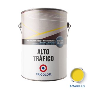 Tricolor - Alto Trafico Base Agua 1 Gl (3.78Lt) Amarillo