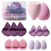 Set De Esponjas De Maquillaje Bs-Mall Triangle Puff, 14 Unidades Con Funda