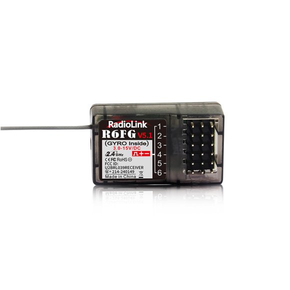 Receptor RC Radiolink R6FG 6 canales 2.4 GHz con giroscopio para RC