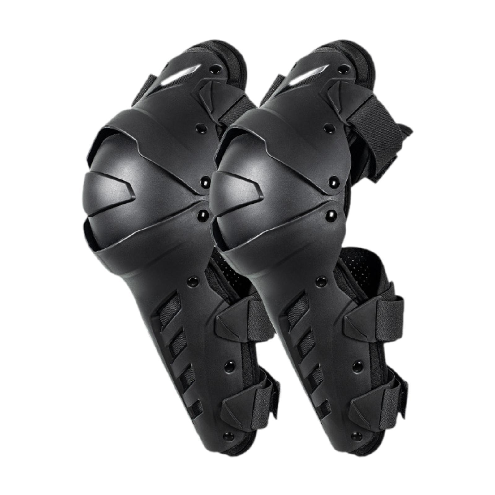 Magideal - Rodilleras Para Motocicleta, Equipo De Protección, Prevención De Colisiones, Ajustables, Cómodas Para Hombres, Protectores A Prueba De Viento, Protecc Negro