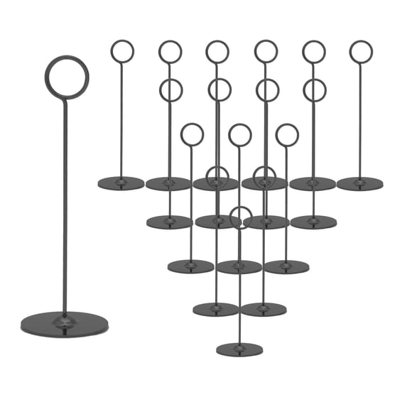 Tarjetero de mesa Urban Deco, 16 unidades, 20 cm, acero negro