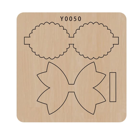 Troquel de corte de moño Okjew de madera y acero aleado para manualidades DIY