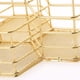 thumbnail image 5 of Portalápices, portalápices dorado para organizador de escritorio, porta brochas de maquillaje de metal con 3 compartimentos., 5 of 7