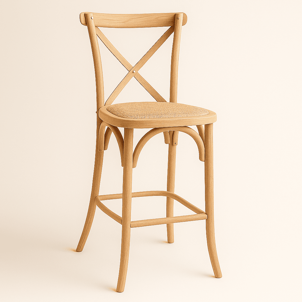 Oh! Mi Hogar ® - Taburete Crossback 66cm De Madera