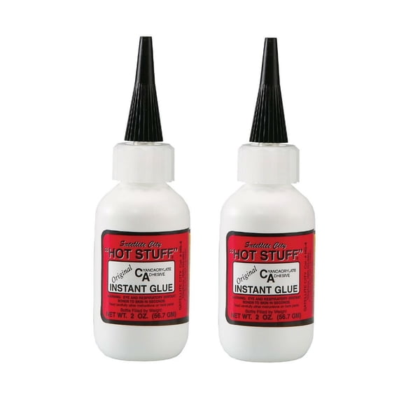 Pegamento instantáneo CA Satellite City Hot Stuff Thin 2 oz paquete de 2