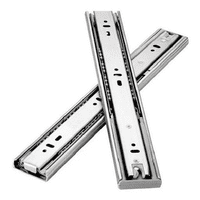 Ducasse - Corredera Telescópica 45Cm Cierre Suave Color Plateado (2 Unidades)