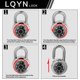 thumbnail image 2 of Candado de combinación LQYN de 50 mm negro – Pack de 24, 2 of 7
