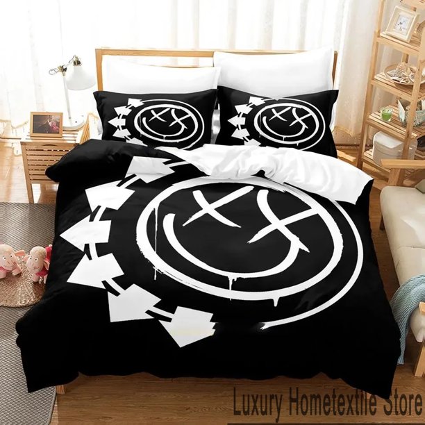 Blink-182 Bedding Set Duvet Cover Comforter Pillowcase Boys Girls Adults Bedroom Bed Sheets