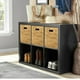 thumbnail image 1 of Mueble Organizador Pasco Negro | Con Canastos de Mimbre negro, 1 of 4