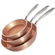thumbnail image 1 of Juego de sartenes Gotham Steel, cobre martillado, antiadherentes, 3 unidades, 1 of 6