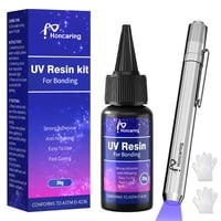 Kit De Resina Uv Honcaring De Secado Rápido Con Pegamento Transparente Ligero De 30 G/30 Ml