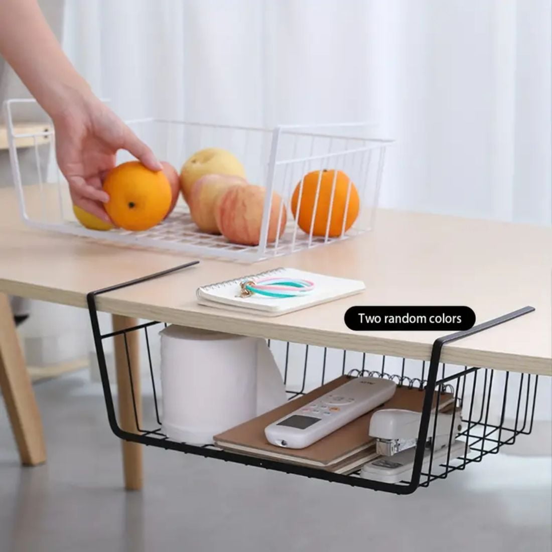 Chic Haus - Canasto Estante Organizador Colgante Multiuso Repisa Armario - Negro