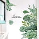 thumbnail image 1 of Calcomanía de pared con hojas tropicales verdes, pegatinas de pared con hojas de palmera y plantas naturales, decoración de pared impermeable para dormitorio, sala de estar, aula, oficina y hogar., 1 of 7
