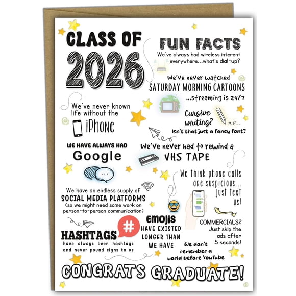 Tarjeta de Graduación Katie Doodle 2026 – 5x7 pulgadas