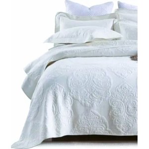 Genérico - Cubrecama Bordado Algodón 2 Plazas Gama Alta