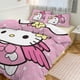 thumbnail image 1 of Hello Kitty Happy Comforter Set with Sheets - 3 Piece Bedding Includes Pillow Covers - Super Soft Bedding Room Decor Twin, 1 of 5