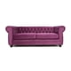 thumbnail image 1 of Sofá Chesterfield 3C Felpa Morado, 1 of 2