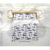 Milsleep - 3D Vida Marina Tiburón Funda De Edredón Set Ropa De Cama Funda Nórdica Fundas De Almohada Wj
