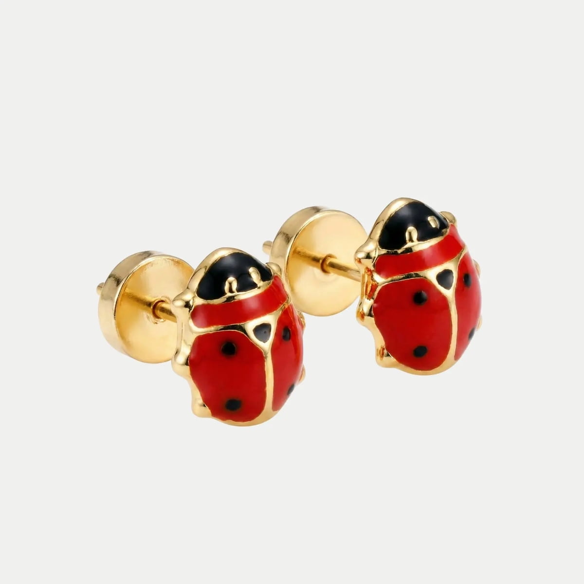 Jireh Joyas - Aros Abridores China 7x9mm Oro 14k Niña Hipoalergénicos Dorado