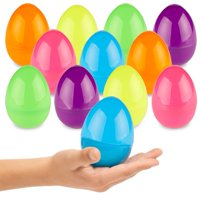 Huevos De Pascua De Plástico Prextex De 3.5 Pulgadas Sin Relleno, 36 Unidades Para Niños