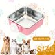 thumbnail image 2 of Uxcell Cuenco para Jaula de Perros, Comedero de Agua y Comida Antivuelco de Acero Inoxidable Desmontable para Jaula de Mascotas (Cuadrado, Rosa, 17.7oz), Destinado para Cachorros/Gatos/Conejos/Pájaros, 2 of 7