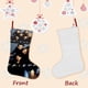 thumbnail image 3 of Friends (Serie de TV) Tema: Calcetines de Navidad, fino lino blanco para colgar en escaleras y chimenea, decoración navideña para el hogar, regalo de Navidad. 45cm × 32cm, 3 of 5
