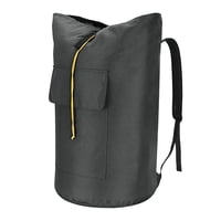 Magideal - Bolsa De Lavandería Mochila Bolsa De Gimnasio De Lavandería Resistente Con Correas Mochila De Lavandería Expandible Bolsa De Lavandería Para Automátic Negro