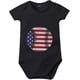 thumbnail image 1 of Mono de manga corta con estampado de béisbol y letras del 4 de julio para niños pequeños, ropa para niños de 18 meses (negro-C, 18-24 meses), 1 of 7