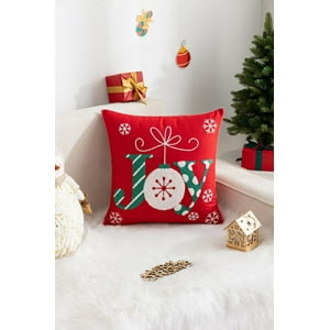 Todo Hogar Santiago De Chile - Cojín Navideño Con Diseño Bordado - D17