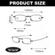 thumbnail image 2 of Gafas de lectura, 2 pares, color negro y gris plomo, unisex, compactas, plegables, con estuche incluido., 2 of 6