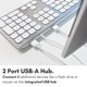 thumbnail image 2 of Teclado Macally WKEYHUBMB con Cable USB y 2 Puertos de Aluminio, 2 of 7
