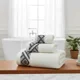 thumbnail image 3 of Toallones De Baño Teng Fei 70 Cm, Set De 3 Unidades Blanco Con Diseño Rayas, 3 of 3