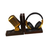 Bothyi - Sujetalibros De Mesa Con Forma Única De Auriculares Con Micrófono Para Escritorio, Mesa De Café