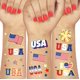 thumbnail image 1 of Tatuajes temporales xo, Fetti 70 uds 4 de julio, 1 of 5