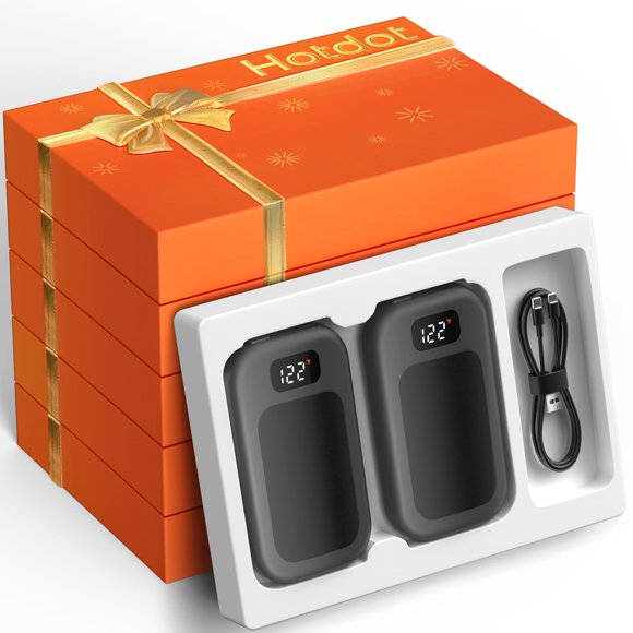 Calentadores de manos Hotdot recargables – Pack de 10 con pantalla LED