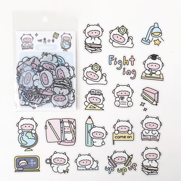 40pcs Cute Cartoon Waterproof PET Stickers - Perfect for Student Handbook Decorations & DIY Projects!